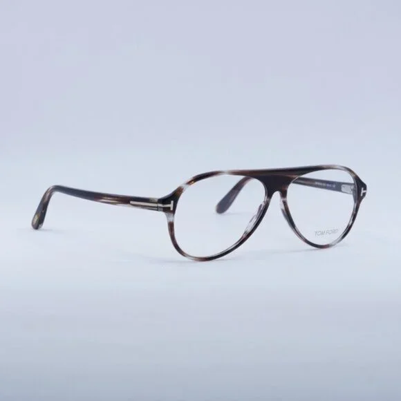 Tom Ford FT5319 020 Eyeglasses Dark Havana 56mm Aviator Frame, Blue Light Block